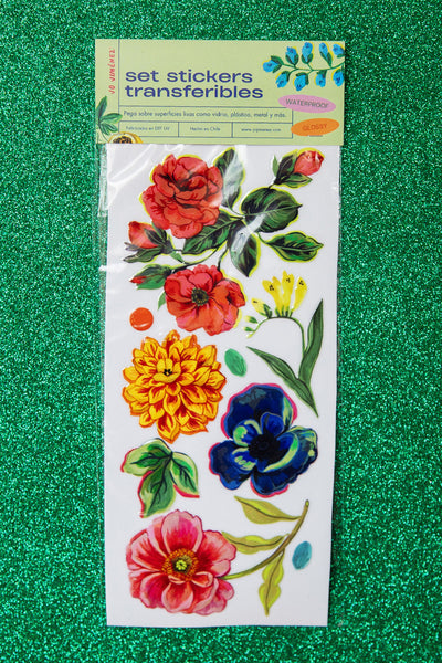 Stickers Transferibles Flores 1