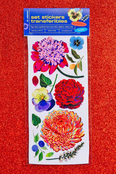 Stickers Transferibles Flores 3