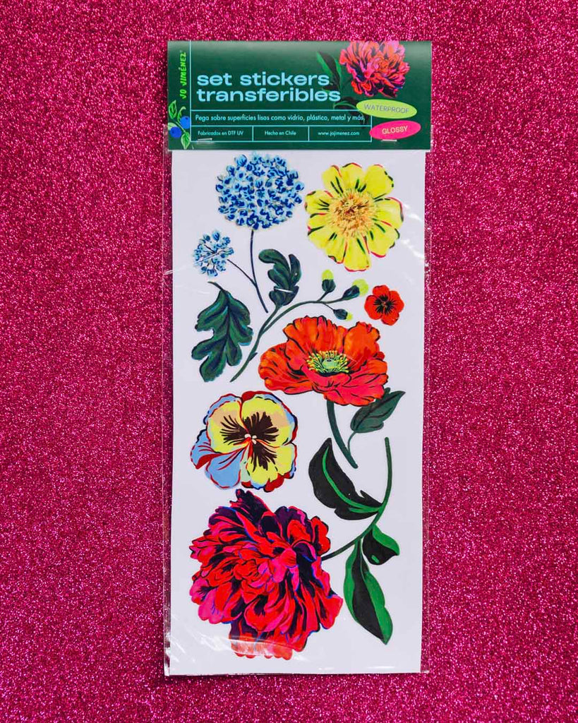 Stickers Transferibles Flores 4