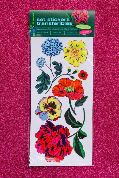 Stickers Transferibles Flores 4