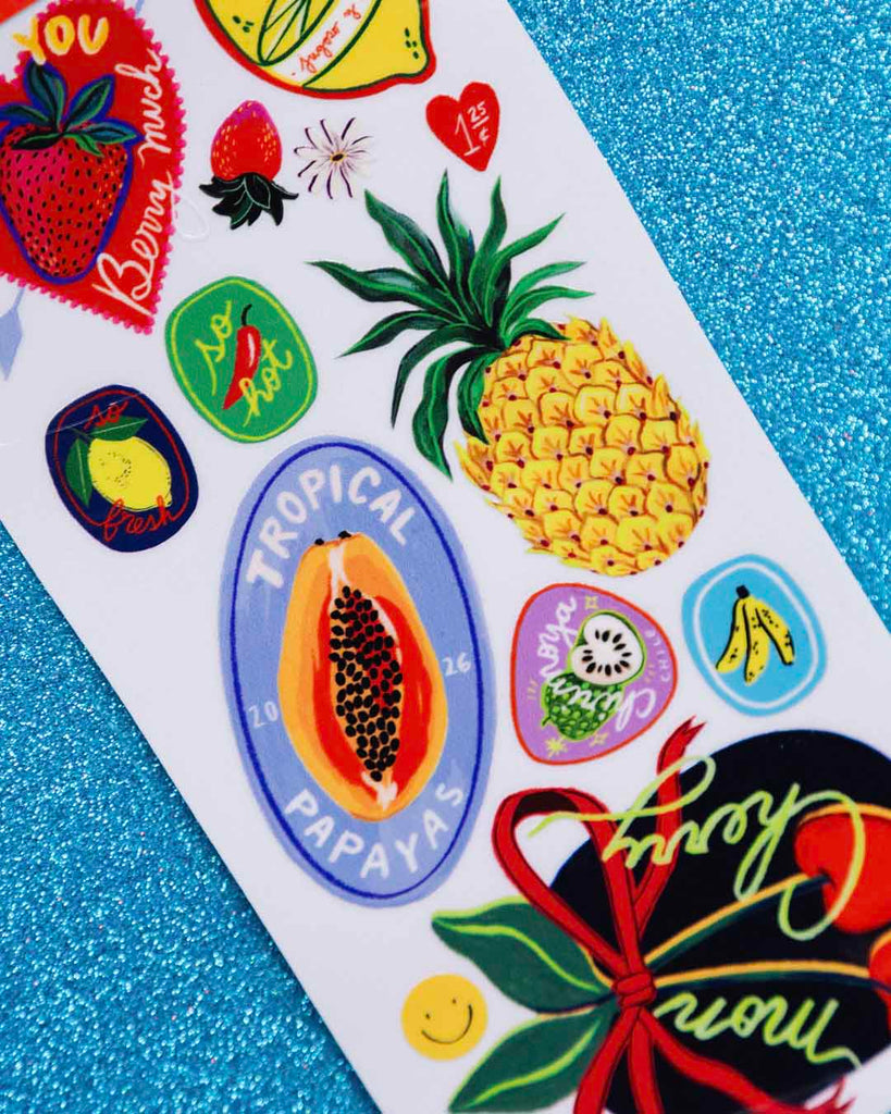 Stickers Transferibles Frutas Pop