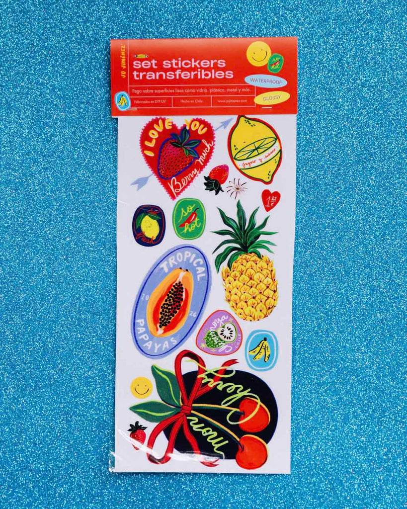 Stickers Transferibles Frutas Pop