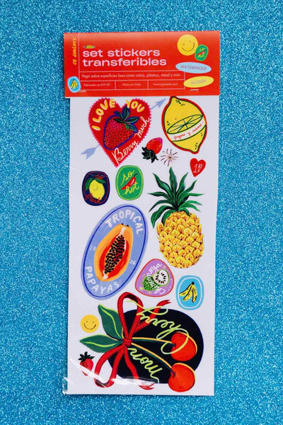 Stickers Transferibles Frutas Pop