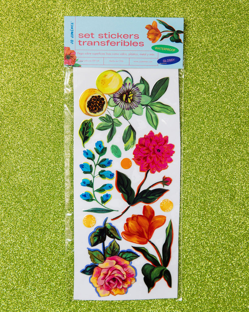 Stickers Transferibles Flores 2