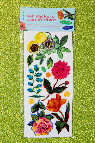 Stickers Transferibles Flores 2